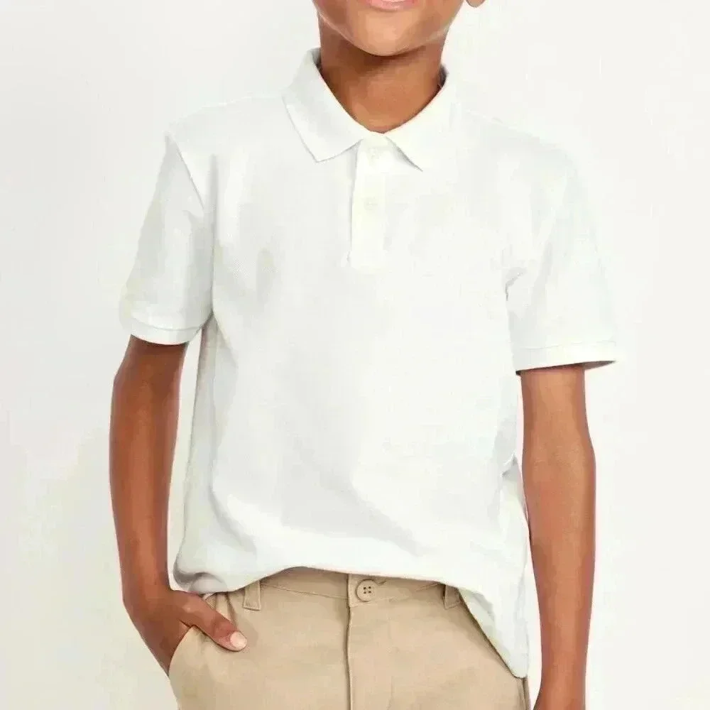 School Uniform Pique Polo Shirt for Boys